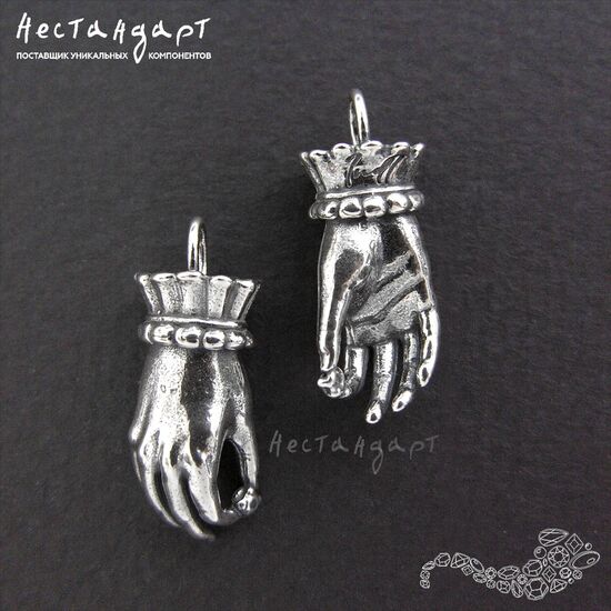 Подвеска-коннектор Renaissance Palm with cuff Sterling Silver 22 мм