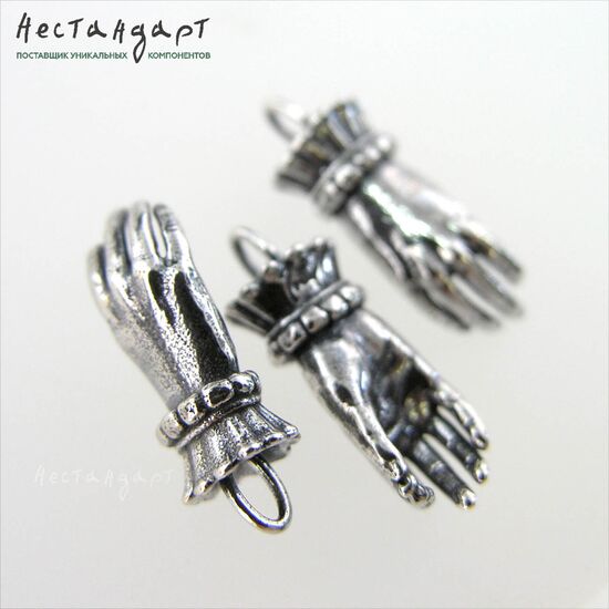 Подвеска-коннектор Renaissance Palm with cuff Sterling Silver 22 мм, изображение 2