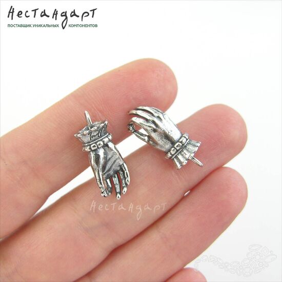 Подвеска-коннектор Renaissance Palm with cuff Sterling Silver 22 мм, изображение 3
