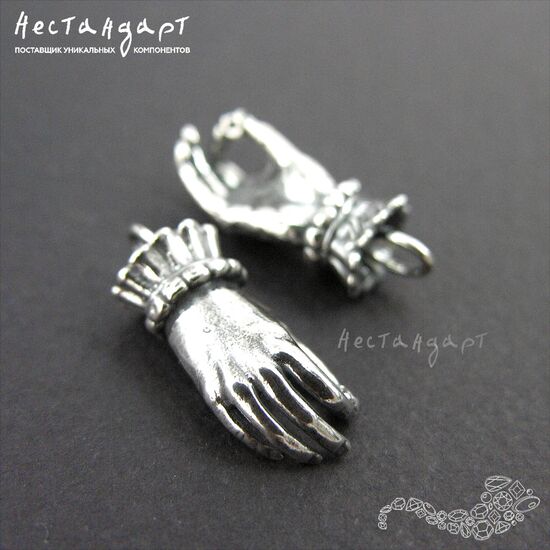 Подвеска-коннектор Renaissance Palm with cuff Sterling Silver 22 мм, изображение 5