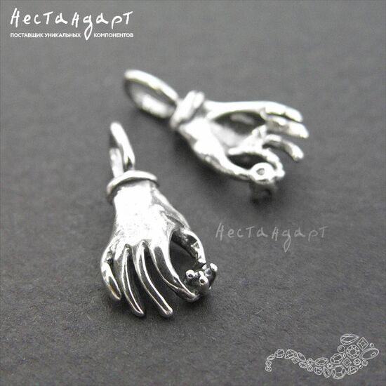 Подвеска-коннектор Charm Palm Sterling Silver 16 мм, изображение 3