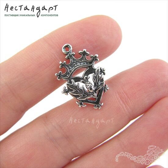 Подвеска-коннектор Heraldic Thistle Sterling Silver 22 мм, изображение 2