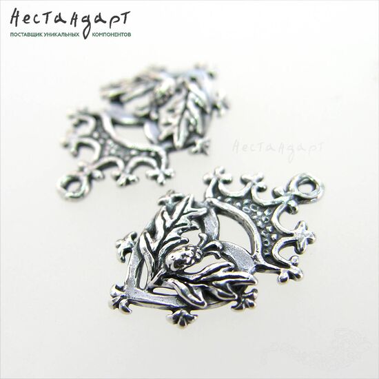 Подвеска-коннектор Heraldic Thistle Sterling Silver 22 мм, изображение 3