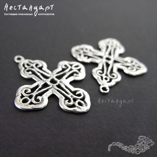 Подвеска Antique Cross Sterling Silver 28х25 мм, изображение 3