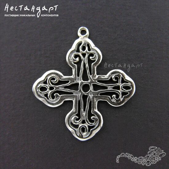 Подвеска Antique Cross Sterling Silver 28х25 мм, изображение 5