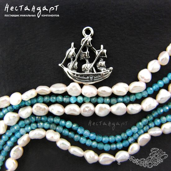 Подвеска Sailboat Sterling Silver 17 мм