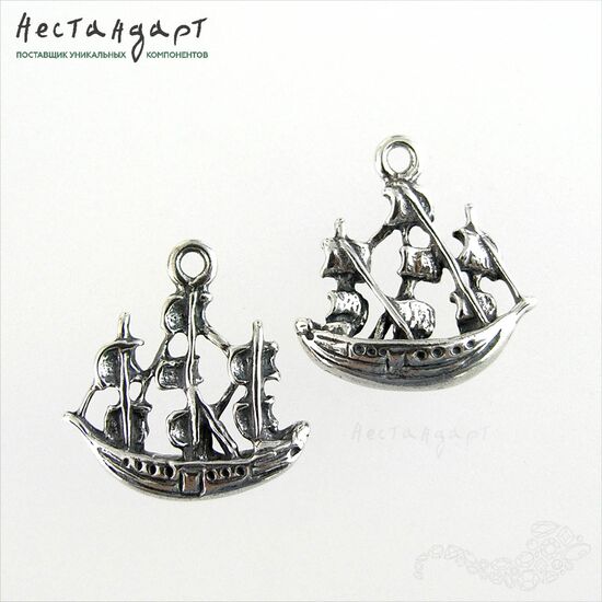 Подвеска Sailboat Sterling Silver 17 мм, изображение 2