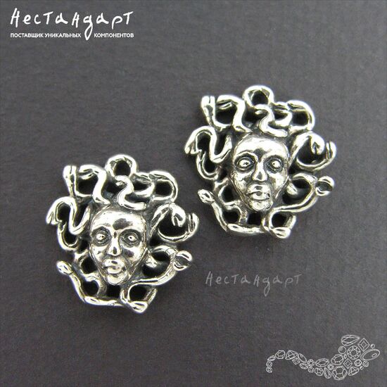 Подвеска Medusa Gorgone Sterling Silver 16 мм, изображение 4