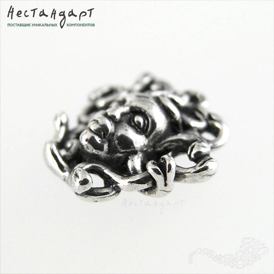 Подвеска Medusa Gorgone Sterling Silver 16 мм, изображение 5