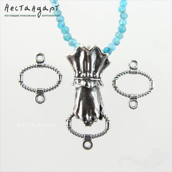 Коннектор Ring Horizon Sterling Silver 11х13 мм, изображение 2