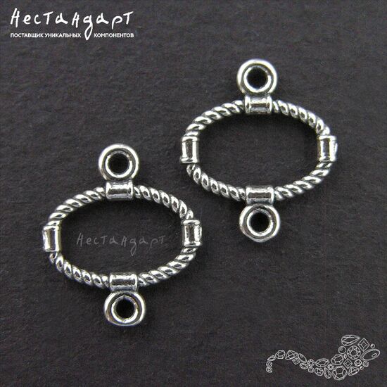 Коннектор Ring Horizon Sterling Silver 11х13 мм