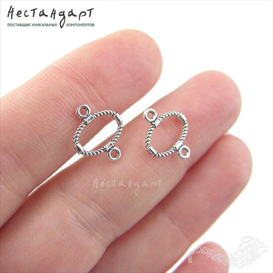 Коннектор Ring Horizon Sterling Silver 11х13 мм, изображение 3