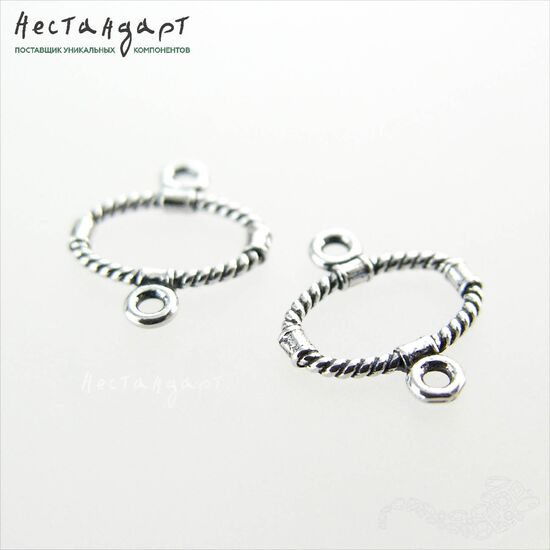 Коннектор Ring Horizon Sterling Silver 11х13 мм, изображение 5