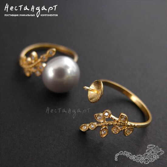 Основа для кольца Spring Song Vermeil Sterling Silver регулируемая, изображение 4