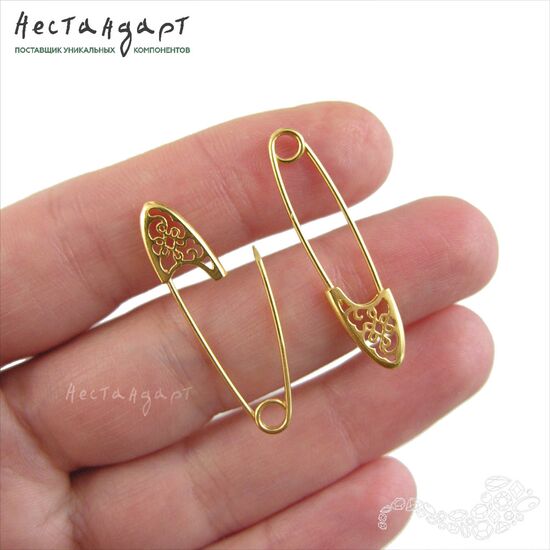 Основа для броши Modern Vermeil Sterling Silver 35 мм, изображение 3