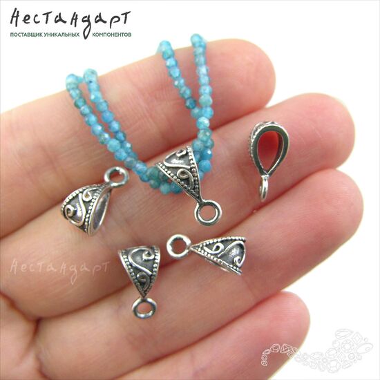 Бейл-держатель для кулона Nordic Sterling Silver 13х6,5, изображение 2