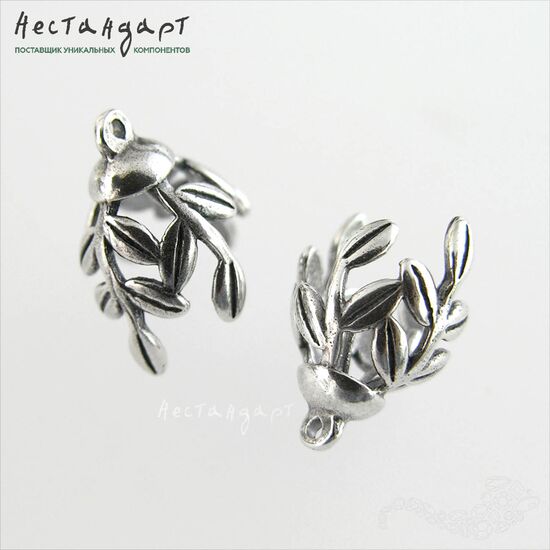 Чашечка-концевик со штифтом Luxurious Sterling Silver 16х11 мм, изображение 4