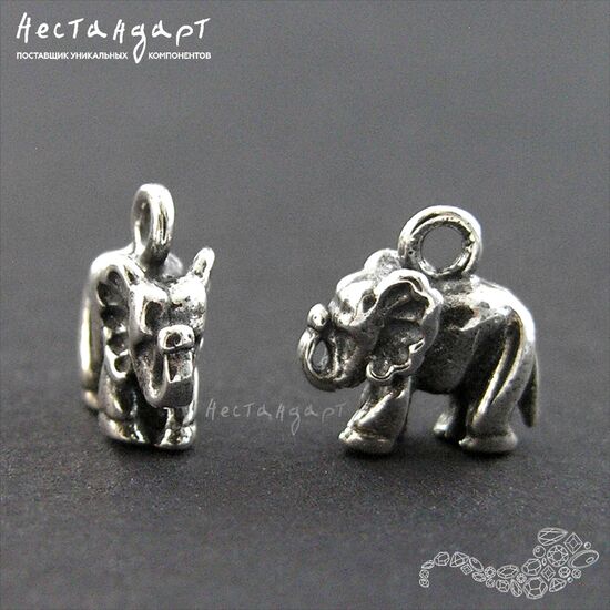 Подвеска Elephant Sterling Silver 10 мм, изображение 4