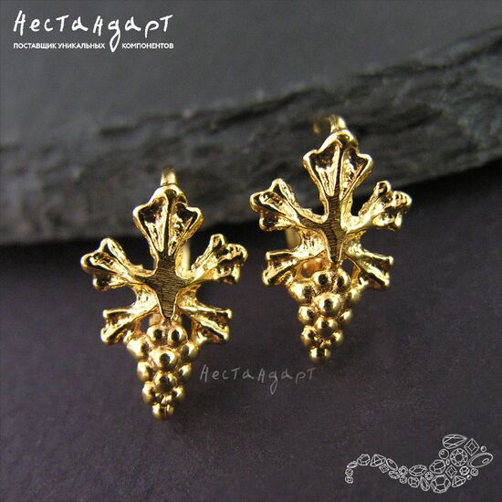 Швензы Grapes Gold Plated 16х10 мм (пара), изображение 2