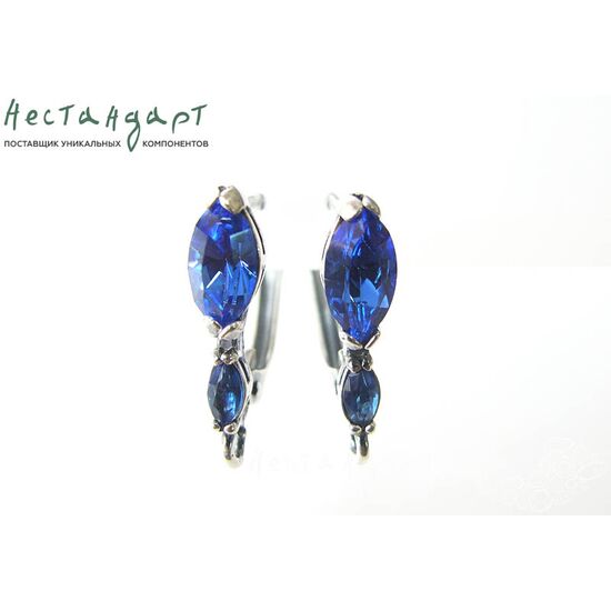 Швензы Marquis Sapphire Silver Plated 21х14 мм (пара)