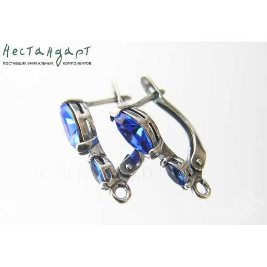 Швензы Marquis Sapphire Silver Plated 21х14 мм (пара), изображение 4