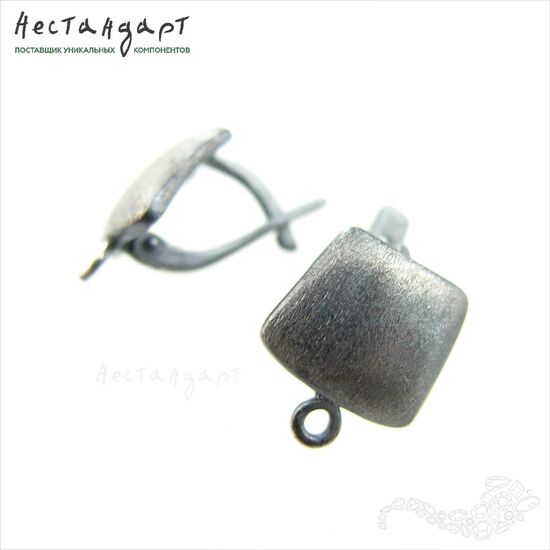 Швензы Canvas Patina Black Sterling Silver 14,5 мм (пара), изображение 4