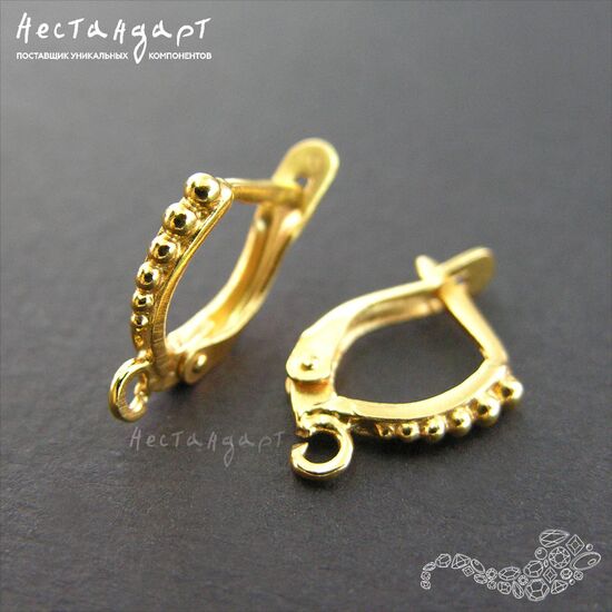 Швензы Grains Gold Plated 13х2 мм (пара), изображение 3