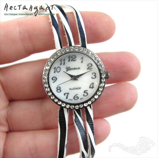 Часы-браслет Geneva Zebra Silver Charm, изображение 2