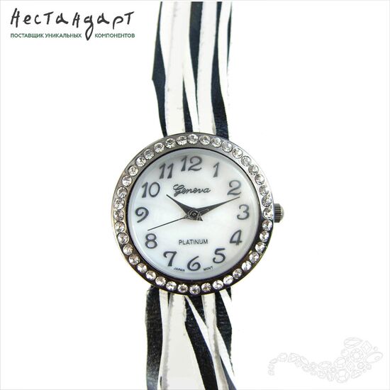 Часы-браслет Geneva Zebra Silver Charm, изображение 4