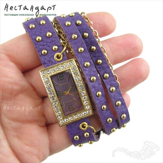 Часы-браслет Geneva Violet Gold Rectangular, изображение 2