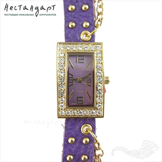 Часы-браслет Geneva Violet Gold Rectangular, изображение 4