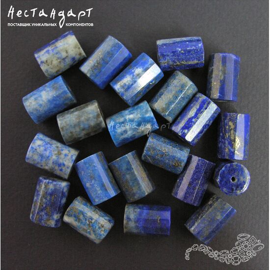 Лазурит натуральный Cylinder 15х10 мм, изображение 4