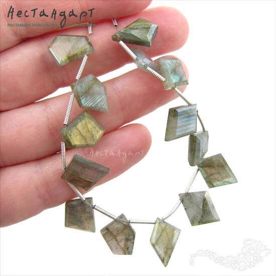 Лабрадор натуральный Geometric 12-15 мм, изображение 3