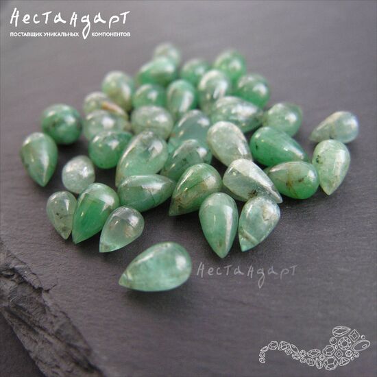 Берилл-изумруд натуральный капля 6-7.5 мм, изображение 4