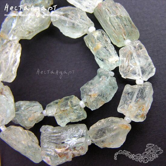 Аквамарин натуральный необработанный Nuggets 14-15 мм, изображение 4