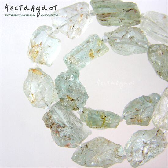 Аквамарин натуральный необработанный Nuggets 14-15 мм, изображение 5