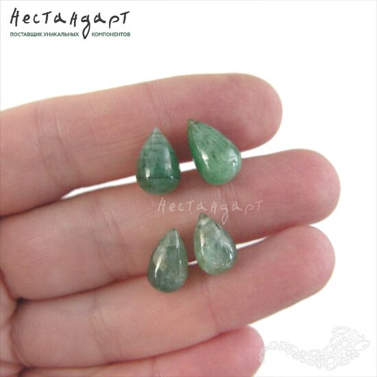 Берилл-изумруд натуральный капля 8-10 мм, изображение 2