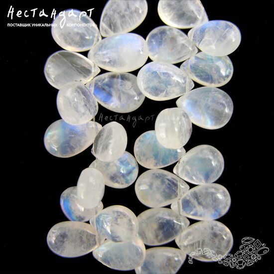 Лунный камень натуральный гладкая капля Teardrop 10-12 мм, изображение 4