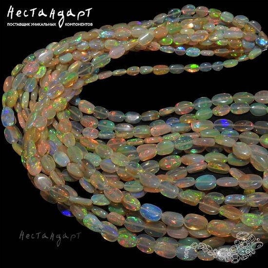 Опал эфиопский натуральный 5-6 мм (уп.5 шт.), изображение 3