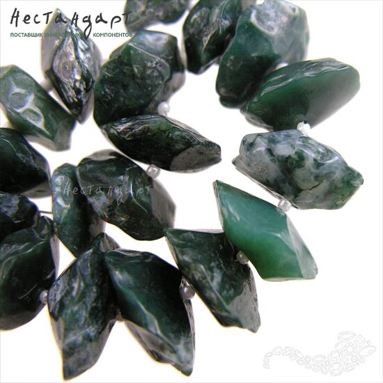 Халцедон натуральный моховый Moss Disc 17-19 мм, изображение 5