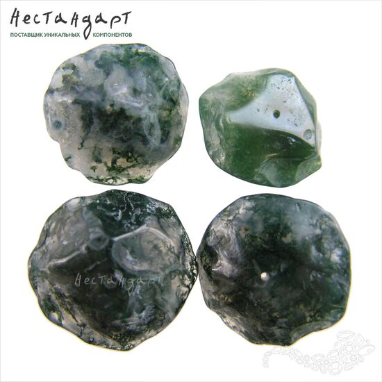 Халцедон натуральный моховый Moss Disc 17-19 мм, изображение 6