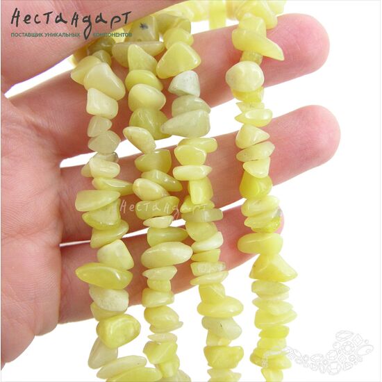 Офит натуральный галтовка 6-10 мм (нить 20 см), изображение 2