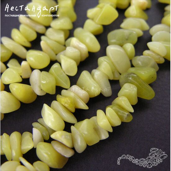 Офит натуральный галтовка 6-10 мм (нить 20 см), изображение 3