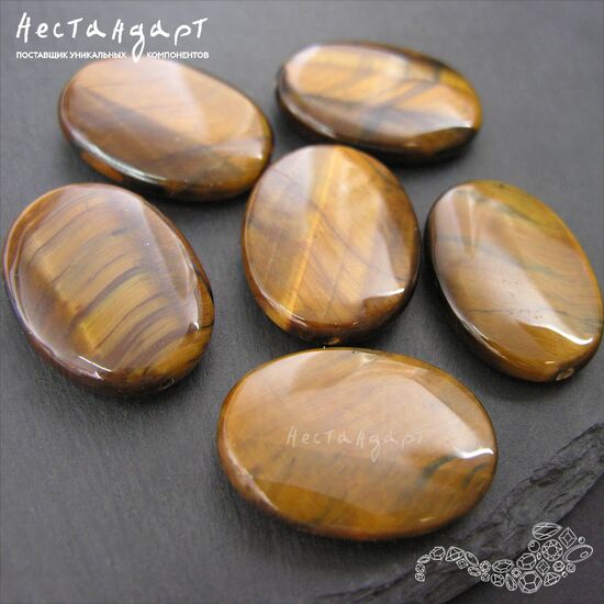 Тигровый глаз натуральный Oval 31х23 мм, изображение 4