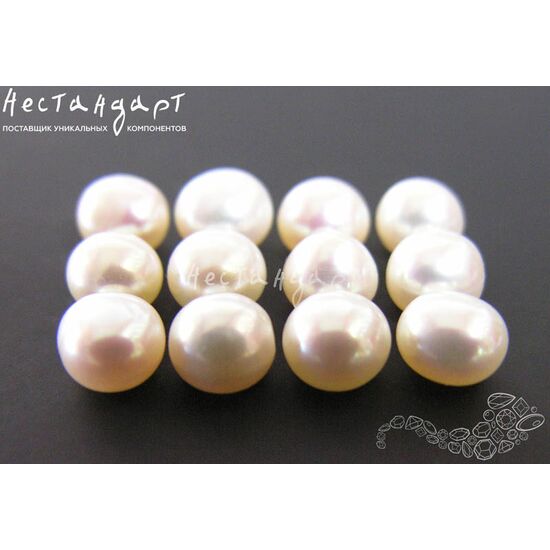 Жемчуг натуральный для пуссет белый 6 мм (уп.10 шт.), изображение 2