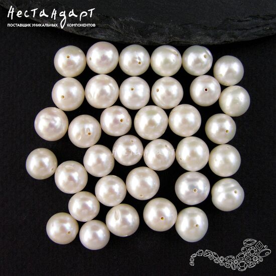 Жемчуг натуральный Sphere White 9-10 мм