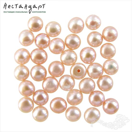 Жемчуг натуральный полусверленный Delicious Pale Lilac 6-6,5 мм (пара), изображение 2