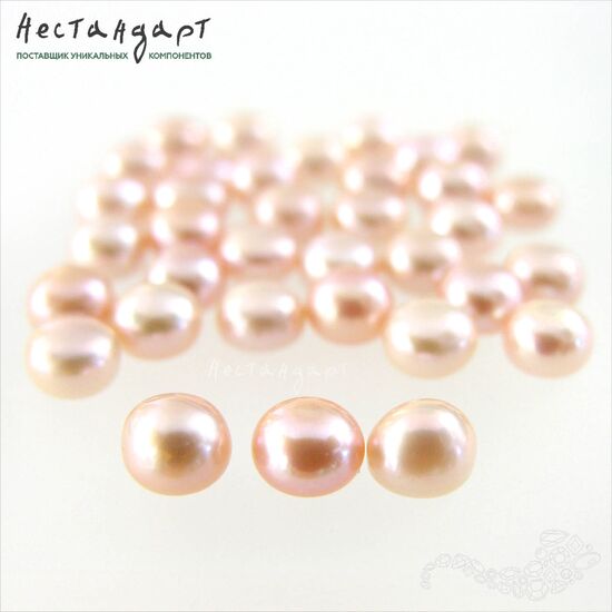 Жемчуг натуральный полусверленный Delicious Pale Lilac 6-6,5 мм (пара), изображение 4