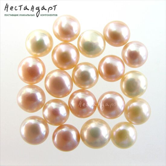 Жемчуг натуральный полусверленный Peach 8-8,5 мм (пара), изображение 2