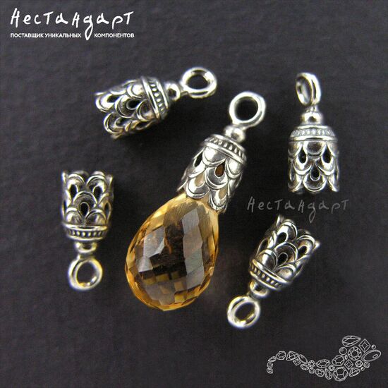 Концевик Princely Azhur Sterling Silver 10x4 мм, изображение 2
